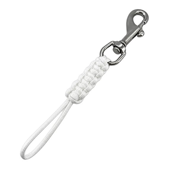 Underwater Cord for Diving Equipment with Turning Hook Joint, 316 Stainless Steel Hardware, and Hand-Plaited Eye End
