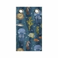thumbnail image 1 of Underwater Hanging Pocket Organizer, Deep Sea Animals Jellyfish Anemone Fish Seahorse Shell Aquatic Ocean Cartoon, Printed Polyester Storage Bag with Pockets, 9" x 27", Multicolor, 1 of 2