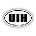 thumbnail image 1 of Underwater Ice Hockey UIH Oval Bumper Sticker 3M Vinyl Decal 3 in x 5 in, 1 of 3