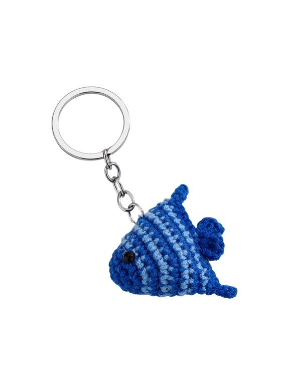 Underwater Key Holder Washable Yarn Knitted keychain Charm Accessories Handmade Backpack Pendant