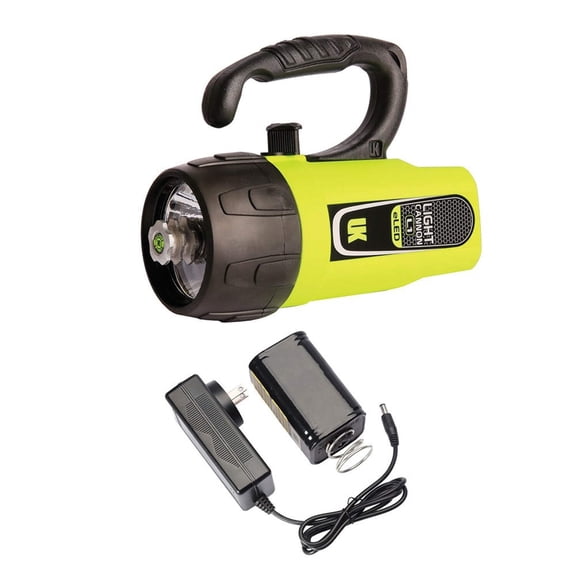 Underwater Kinetics Light Cannon eLED (L1) w/ NiMH Battery/Charger | Lantern Grip | Safety Yellow