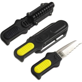 Underwater Kinetics Remora Dive Knife - Hydralloy Blunt Tip - Black/Yellow