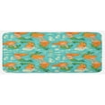 thumbnail image 1 of Underwater Kitchen Mat, Underwater World Little Mermaid Girls Friends Seahorse Fish Shells, Plush Decorative Kitchen Mat with Non Slip Backing, 47" X 19", Turquoise Marigold Green, by Ambesonne, 1 of 1