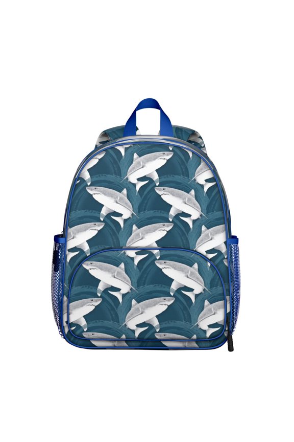 Underwater Marine Life Student Backpack - Sturdy Oxford Fabric Travel Backpack with Nautical Sea and Tropical Ocean Cartoon Design for School and Outdoor Use