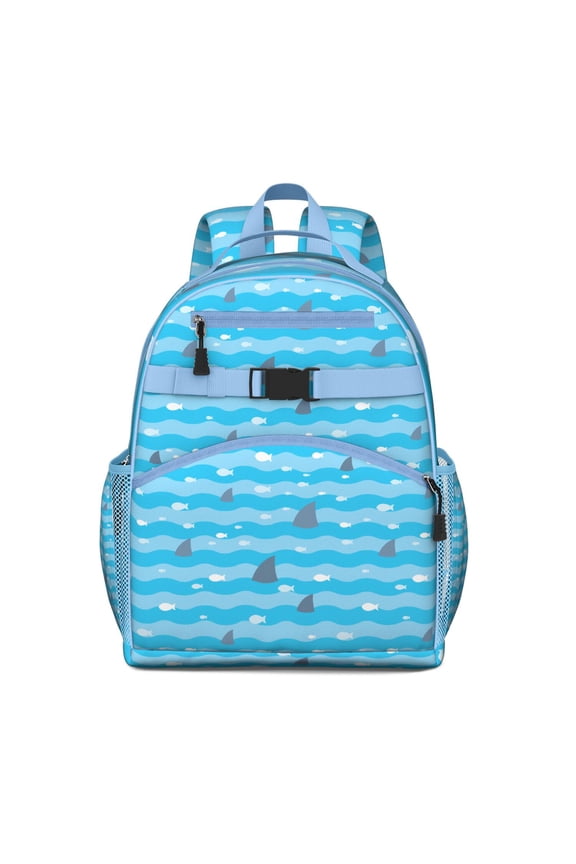 Underwater Marine Life Students Backpack With Dolphin, Whale, Shark Nautical Ocean Tropical Sea Abstract Funny Cute Design