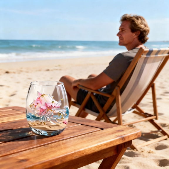 Underwater Oceanic Animal Theme Glass Bottle Cup for Hydration and Transparent Drinkware for Everyday Use 15oz,Beach Lover Gift-sea turtles