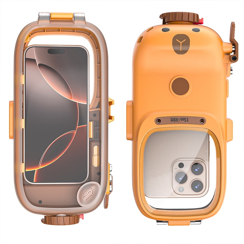 Underwater Phone Diving Case – 15m Waterproof, One-Hand Operation, HD Tempered Glass
