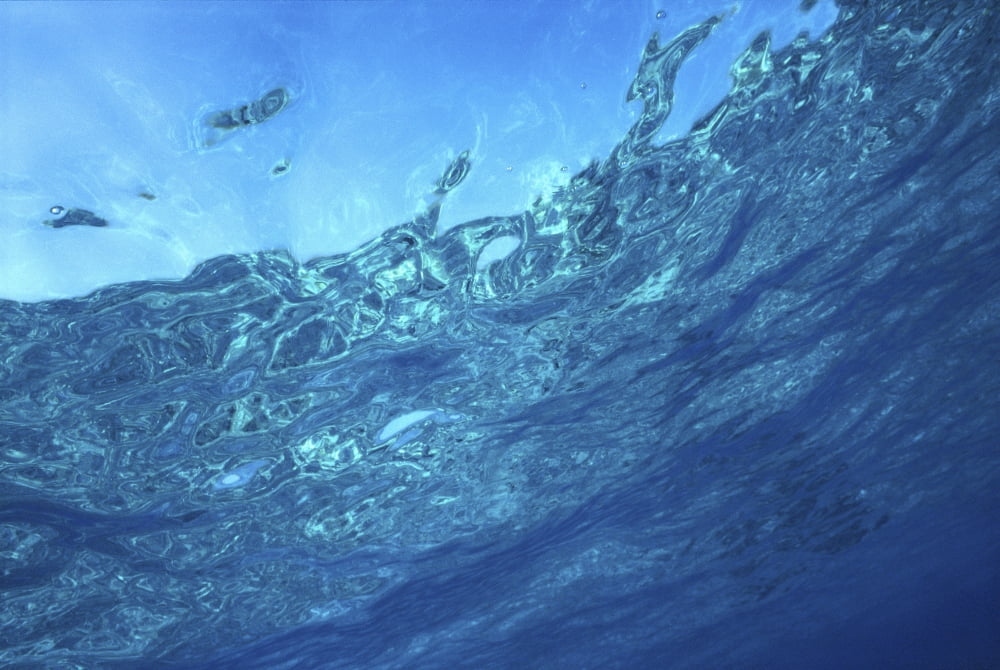 Underwater Pool Reflections Looking To Surface B1504 Canvas Art - Mary Van de Ven Design Pics (19 x 12)