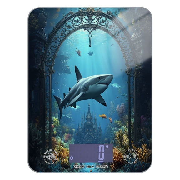 Underwater Scene Food Scale Digital Kitchen Scale Waterproof Grams Ounces lbs for For Baking and Cooking