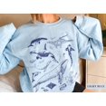 thumbnail image 1 of Underwater Sea Animal Vintage Crewneck Sweatshirt | Gift For Marine Biologist/Ocean/Sealife/Nature Lover | Humpback Orca Jellyfish Pullover, 1 of 2
