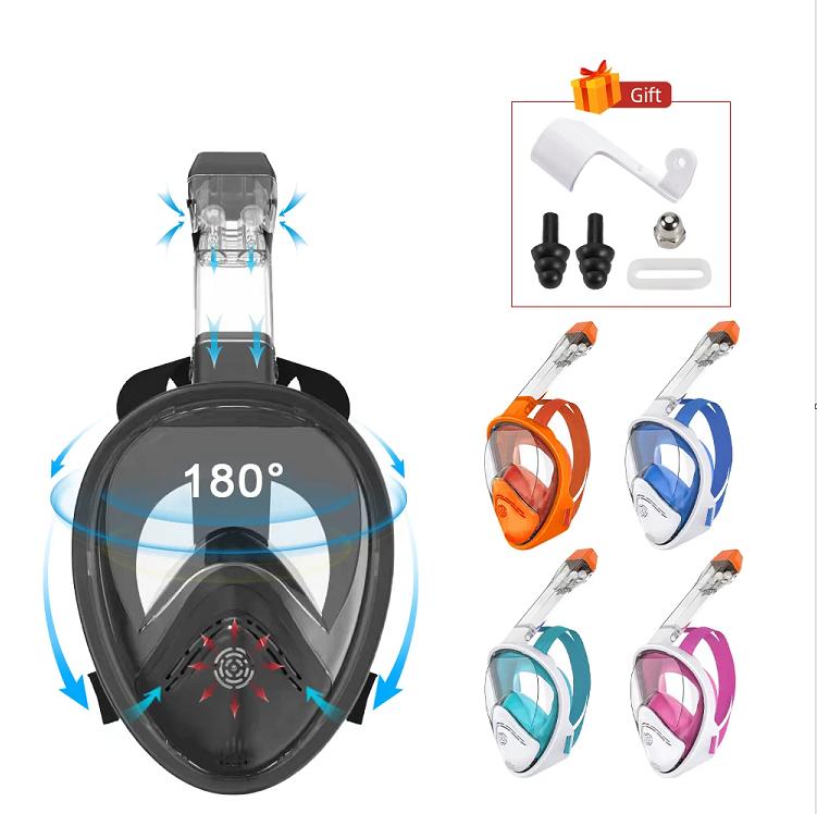 Underwater Snorkeling Full Face Diving Mask Anti Fog Scuba Swim Masks