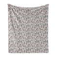thumbnail image 1 of Underwater Soft Flannel Fleece Throw Blanket, Seashells Coral and Seahorse Shapes Retro Marine Theme Print in Pastel Colors, Cozy Plush for Indoor and Outdoor Use, 50" x 60", Multicolor, by Ambesonne, 1 of 6