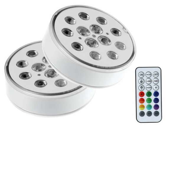 Underwater Spectacle, Submersible LED Lights For Bathtubs And Vases, Waterproof Design With Magnetic Attachment, Timer Function For Energy Efficiency, 16 RGB Color Changing, Pack