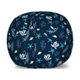 thumbnail image 1 of Underwater Storage Toy Bag Chair, Deep Sea Coral Reef Foliage Starfish Marine Life Coastal Nature Hawaiian, Stuffed Animal Organizer Washable Bag, Large Size, Indigo and Ivory, by Ambesonne, 1 of 3
