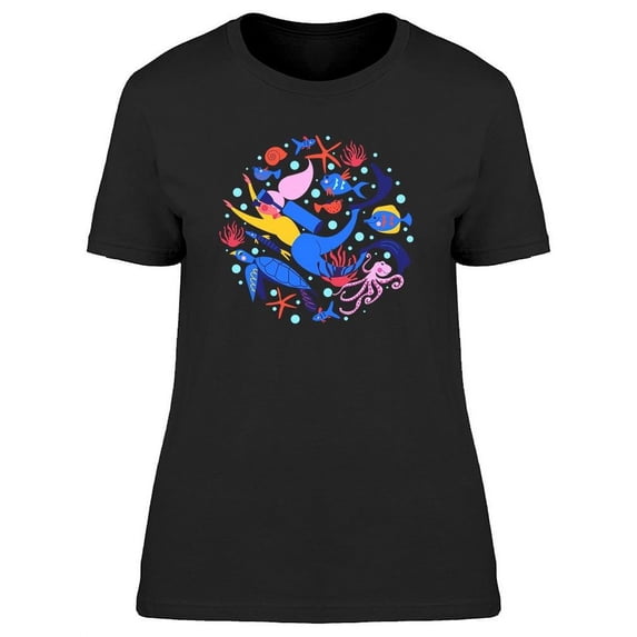 Underwater Swimming Girl T-Shirt Women -Image by Shutterstock, Female XX-Large