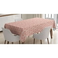 thumbnail image 1 of Underwater Tablecloth, Seaweed Doodle of Coral Reefs Sea Sponges Ocean Botanical Illustration, Rectangle Satin Table Cover for Dining Room and Kitchen, 60" X 84", Pale Pink and Blush, by Ambesonne, 1 of 2