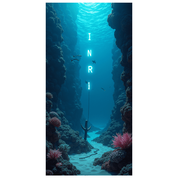 Underwater Themed INRI Banner with Crosses and Jellyfish Background Party Decoration Backdrop Photography Props Event Decorations Photo Booth Setup Stage Decors