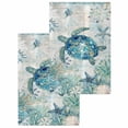 thumbnail image 1 of Underwater Turtle Kitchen Dish Towels for Drying Dishes Set of 2, Coastal Coral Starfish Summer Ocean Reefs Waffle Weave Microfiber Hand Tea Bathroom Towels Quick Dry & Absorbent Towel 15.7x23.6, 1 of 7