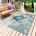 thumbnail image 1 of Underwater Turtle Outdoor Rug 6x9 Ft, Non Slip Washable Area Rug, Coastal Coral Starfish Summer Ocean Reefs Patio Rugs Carpet Runner, Large Floor Mat for Indoor/Outdoor Deck Porch Camping, 1 of 8