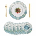 thumbnail image 1 of Underwater Turtle Round 13 Inch Placemats Set of 6, Coastal Coral Starfish Summer Ocean Reefs HeatResistant Non Slip Place Mats for Dining Table, Wipeable Braided Kitchen Table Mats for Housewarming, 1 of 9