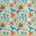 thumbnail image 1 of Ambesonne Underwater Fabric by the Yard Upholstery, Jumble Sea Creatures, 3 Yards, Multicolor, 1 of 4