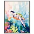 thumbnail image 1 of Underwater Wanderer Canvas Print Coastal Decor by Art Remedy, Black Frame, 30 x 36, 1 of 6