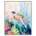 thumbnail image 1 of Underwater Wanderer Canvas Print Coastal Decor by Art Remedy, White Frame, 16 x 20, 1 of 6