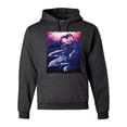 thumbnail image 1 of Underwater Whale Dolphin Bottlenose Nautical Fashion Graphic Hoodie Sweatshirt, Heather Black, 2XL, 1 of 1
