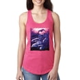 thumbnail image 1 of Underwater Whale Dolphin Bottlenose Nautical Fashion Ladies Racerback Tank Top, Hot Pink, Small, 1 of 1
