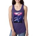 thumbnail image 1 of Underwater Whale Dolphin Bottlenose Nautical Fashion Ladies Racerback Tank Top, Purple Rush, X-Large, 1 of 1