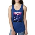 thumbnail image 1 of Underwater Whale Dolphin Bottlenose Nautical Fashion Ladies Racerback Tank Top, Royal, X-Large, 1 of 1