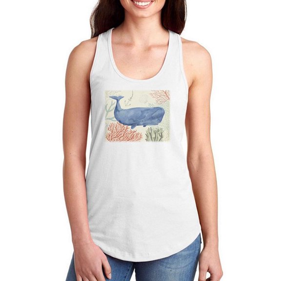 Underwater Whale Racerback Tank Women -Victoria Borges Designs, Female Medium