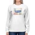 thumbnail image 1 of Underwater Whale Sweatshirt Women -Victoria Borges Designs, Female Medium, 1 of 4