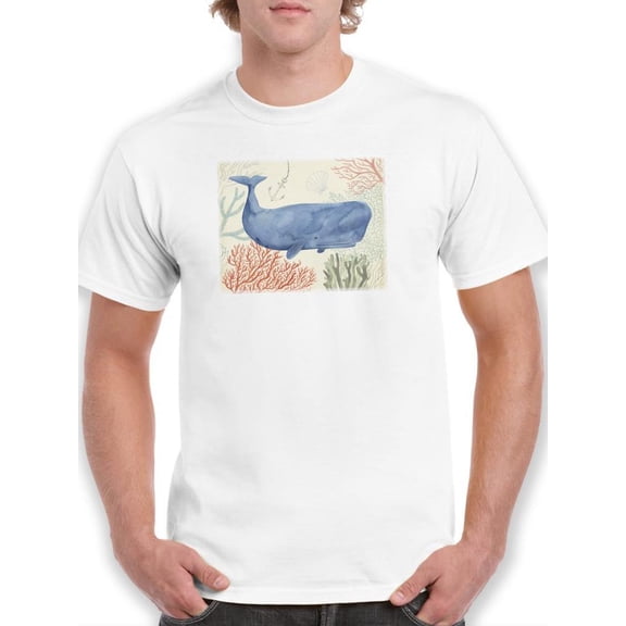 Underwater Whale T-Shirt Men -Victoria Borges Designs, Male 3X-Large