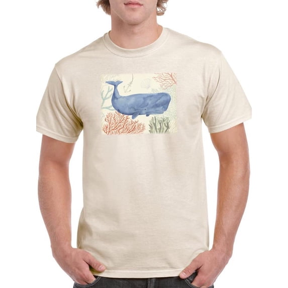 Underwater Whale T-Shirt Men -Victoria Borges Designs, Male x-Large