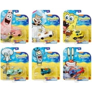 Underwater Wheels Spongebob Character Squarepants 6-Pack Car Bundle + Spongebob Yellow Bubble Van / Patrick Star / Squidward / Mr. Krabs / Plankton / Sandy Cheeks Racer Die-Cast 6 Items Bundle