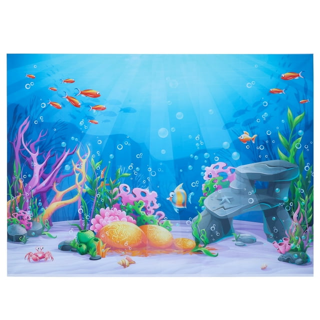 Underwater World Backdrop Cartoon Fish Backdrops Photography Background ...