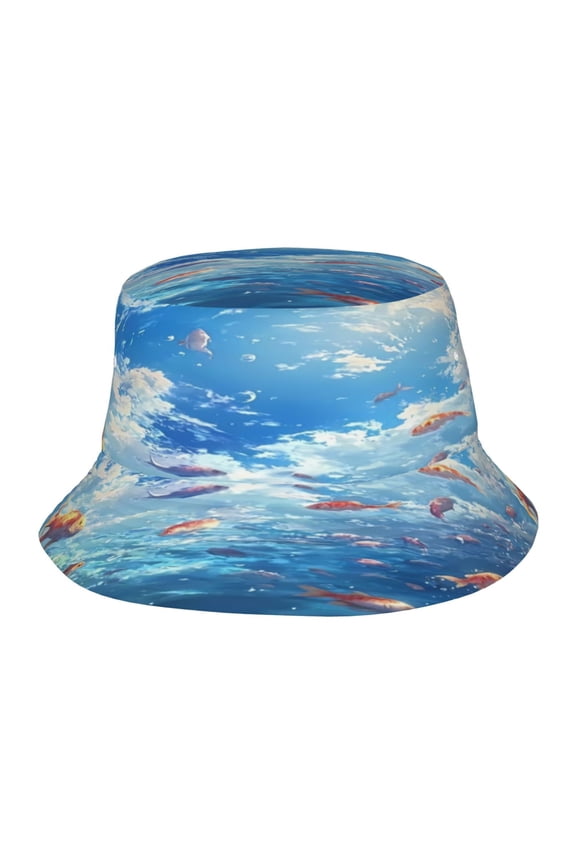 Underwater World Fish Fisherman's Hat Lightweight and Breathable Sun Hat Suitable for Both Men and Women