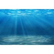 Underwater World Photography Backdrop Undersea Sunlight Deep Blue Water Sun Ray Background Seabed Party Backdrop Wall Banner