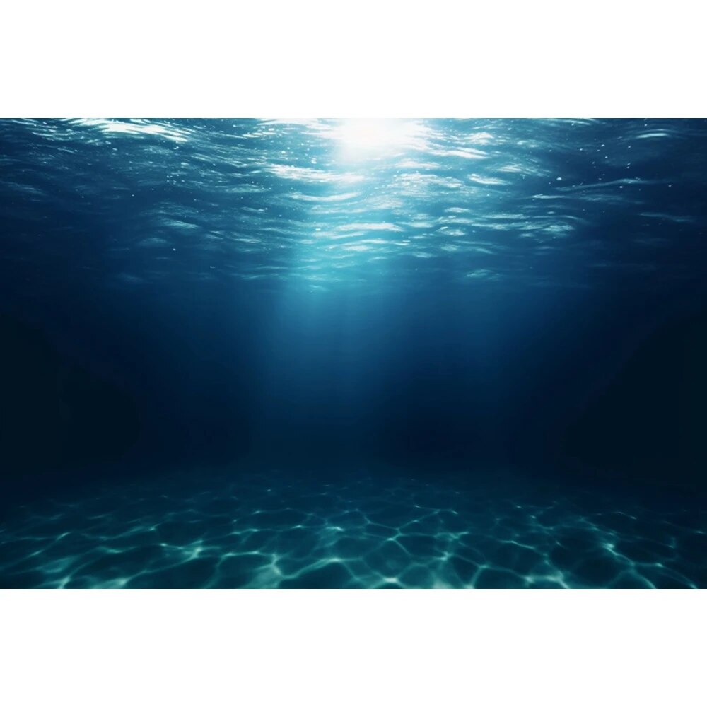 Underwater World Seabed Photography Backdrop Undersea Sunshine Fish