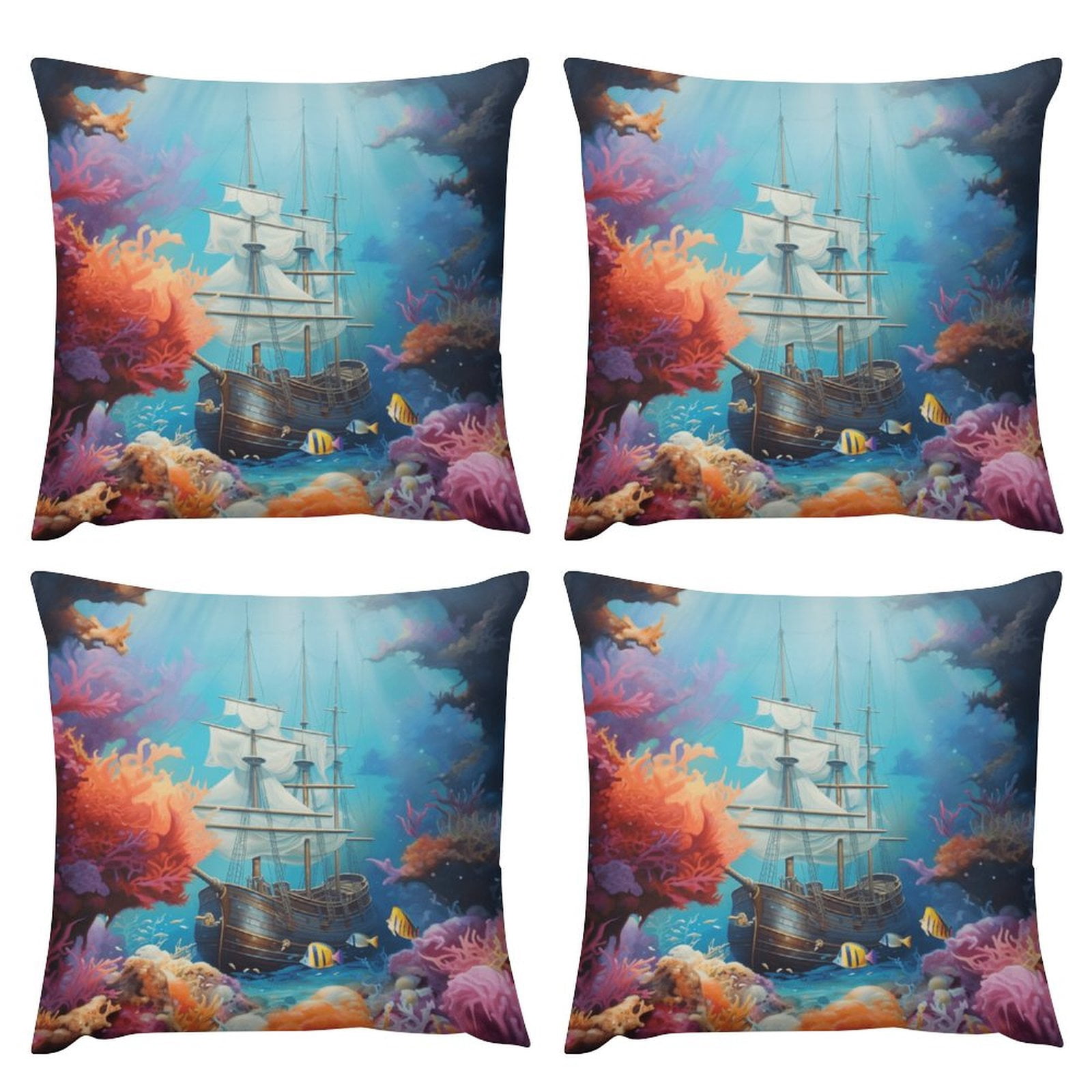 Jeff Granito's '20,000 Fears Under the Sea' Pillow Cover - Ready to Ship! (FREE SHIPPING in U.S.)