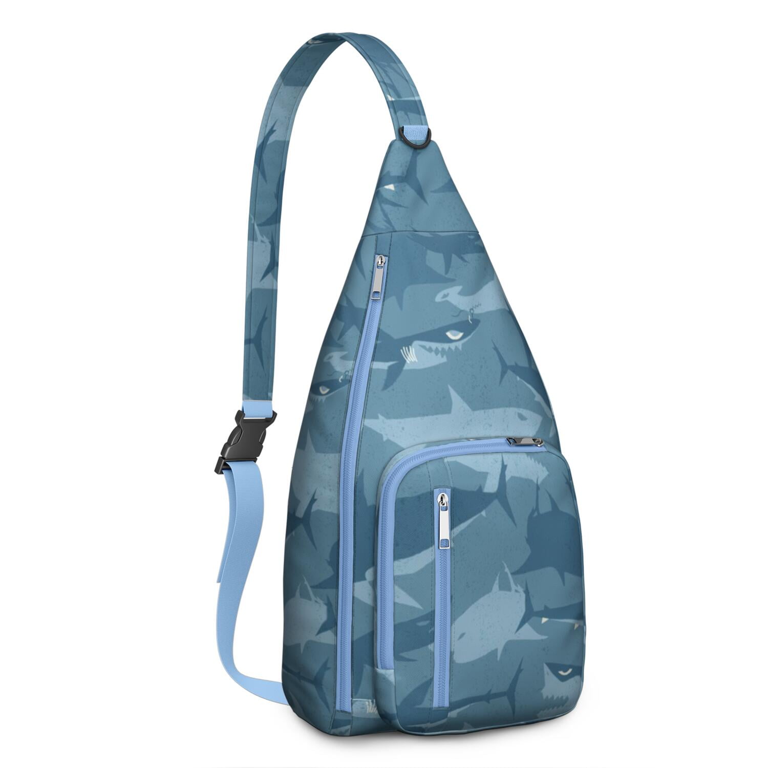 Dolphin Wave Pattern Print Backpack