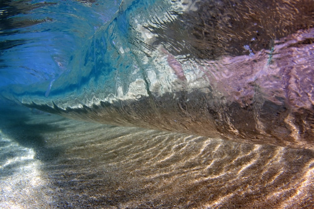 Underwater view of a breaking wave Hawaii United States of America Canvas Art - Vince Cavataio Design Pics (17 x 11)