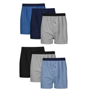 Underwear Boxers, 6-Pack, Moisture-Wicking Underwear, Soft Knit Jersey Boxers