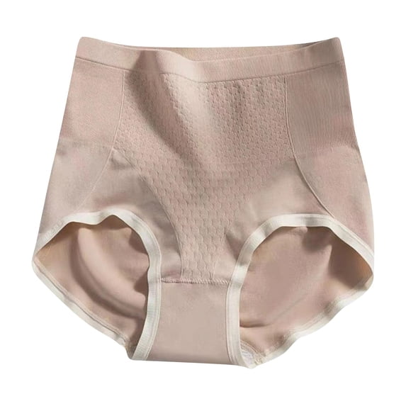Underwear Cotton Seamless Tummy Control Underwear, Women's Lace Abdomen Mid-rise Waist And Hip Lift Comfortable Body Breathable Underwear Briefs