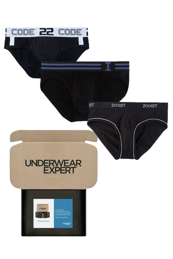 Men's Briefs Curated Mystery Box, 3 Pairs