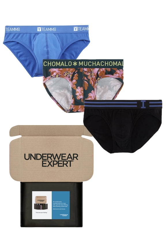 Men's Briefs Curated Mystery Box, 3 Pairs