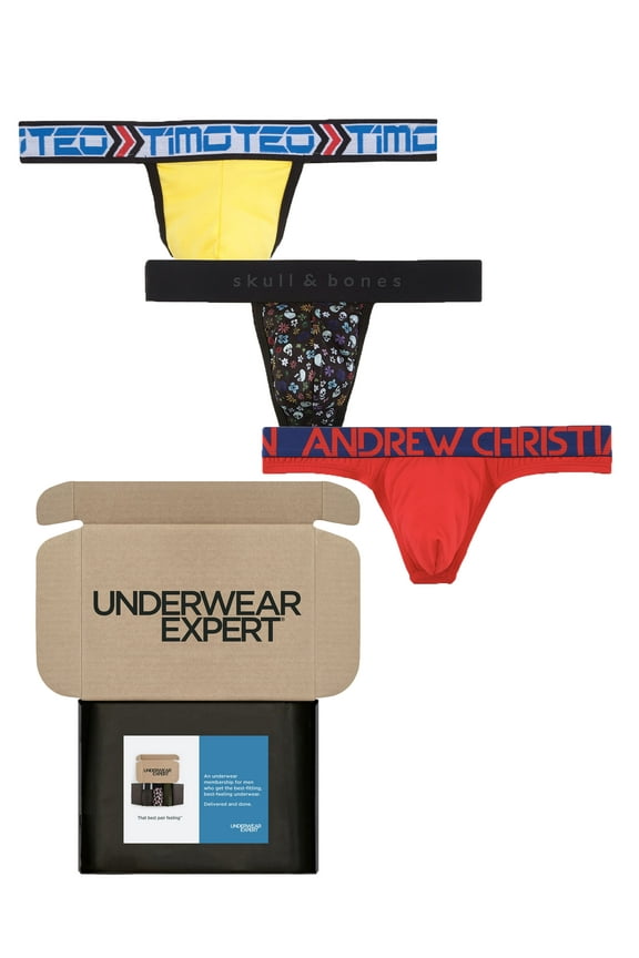 Men's Thongs Curated Mystery Box, 3 Pairs