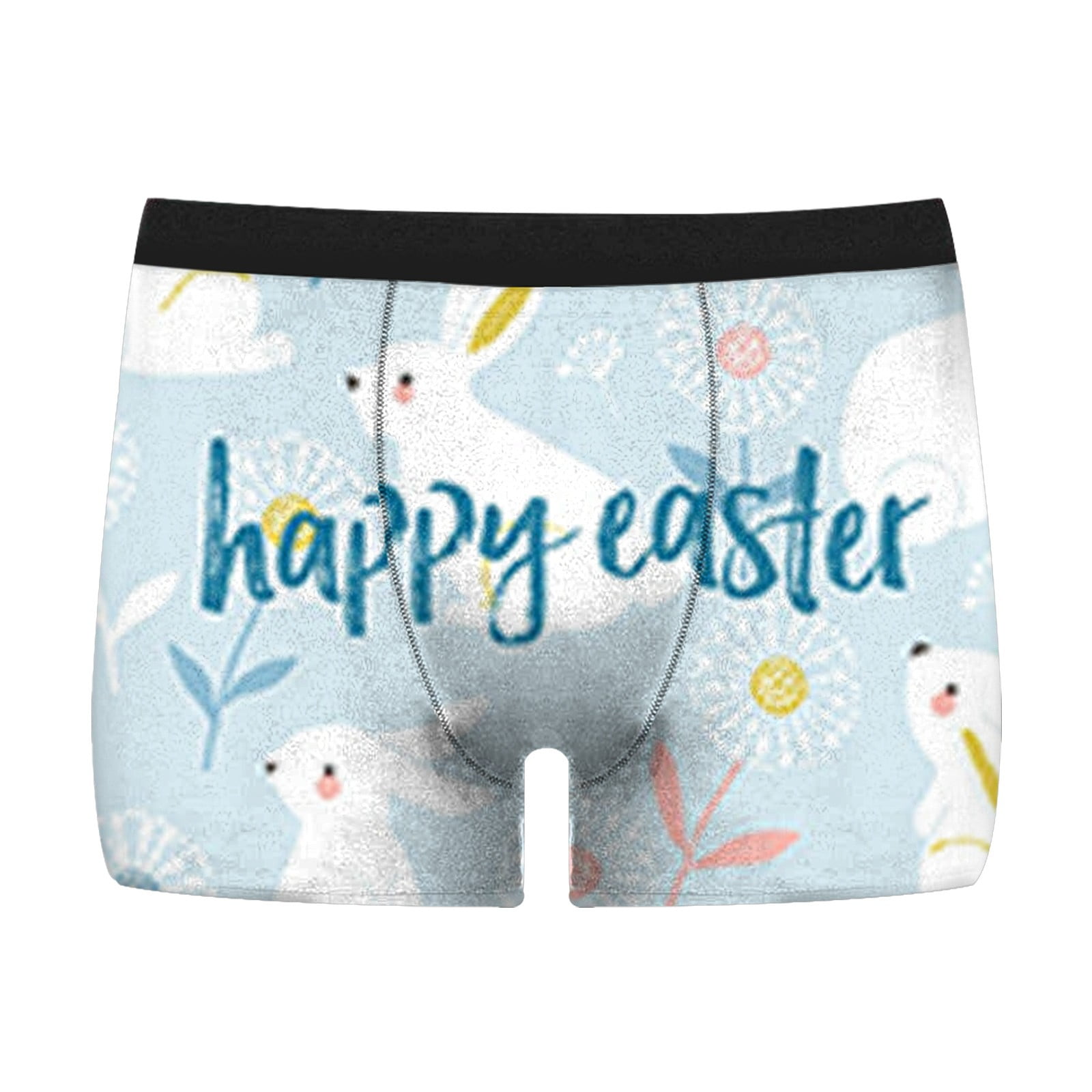 Underwear For Mens Easter Mid Rise Boxer Brief Breathable Printed