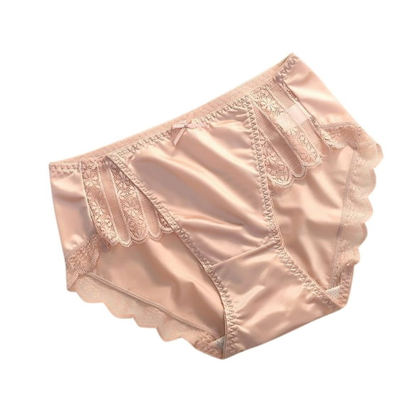 Underwear For Women High Waist Lace Underwear Elastic Solid Color Seamless Sexy Panties Stretch Full Coverage Briefs